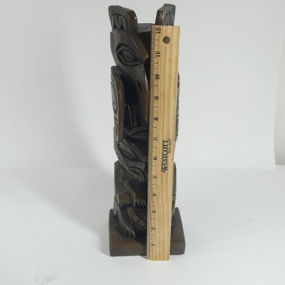 Totem Pole Statue 13" Tall Vintage Ceramic Ye Olde Curiosity Shop Seattle PNW - Picture 9 of 9